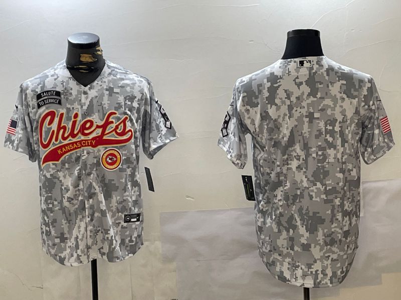 Men Kansas City Chiefs Blank Nike Arctic Camo 2024 Salute to Service Limited NFL Jersey style 2->houston texans->NFL Jersey